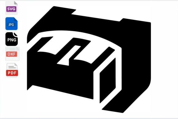 3D Box Icon SVG Vector Graphic for Graphics and Crafts