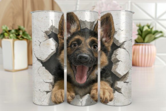 3D German Shepherd Tumbler Wrap Graphics Review