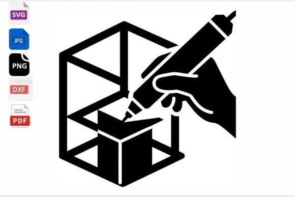 3D Pen Drawing Icon SVG Review