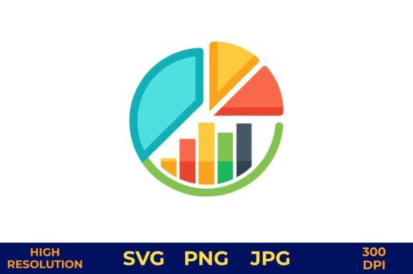 3D Pie Chart with Segments for Data Graphics and Illustrations