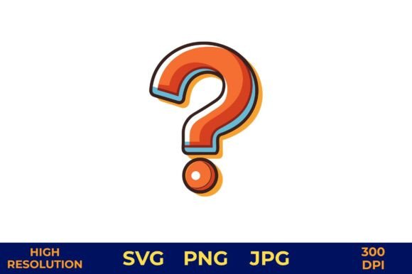 3D Question Mark Vector Icon in Colors: Graphics and Illustrations for Local Branding
