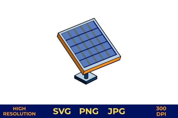 3D Solar Panel Vector with Blue Cells Review