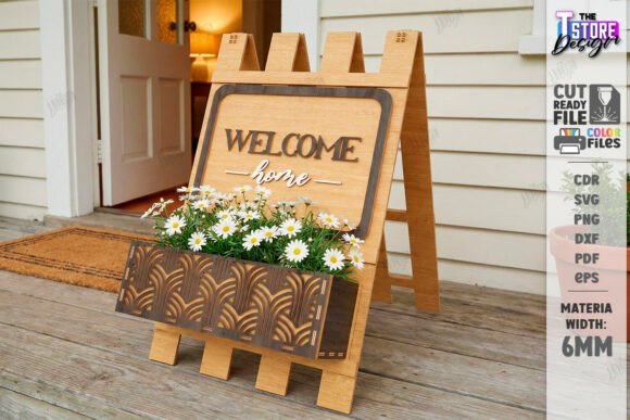 A-Frame Welcome Sign Laser Cut Garden