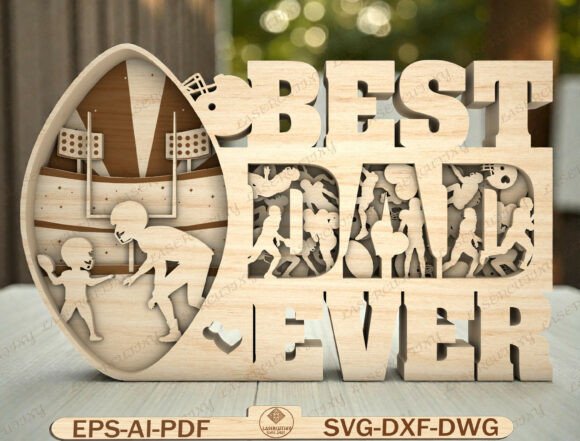Best Dad Ever Wooden Sign Laser Cut File β A Bold Graphic Template for Memorable Branding