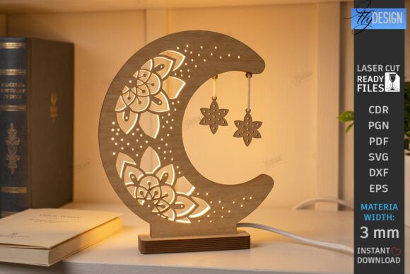 Crescent Moon Nightlight Lamp Laser Cut: A Home Decor Asset Review
