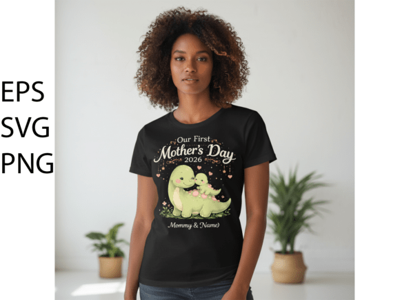 First Mothers Day Dino 2026 SVG Graphics and Crafts