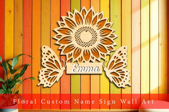 Floral Custom Name Sign Wall Art Graphics and Crafts Review