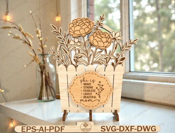 Floral Mothers Day Sign Laser Cut Graphics & Graphic Templates Review