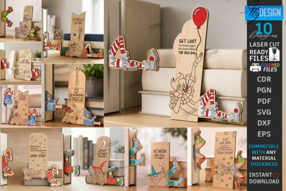 Funny Bookmark Laser Cut Bundle CNC