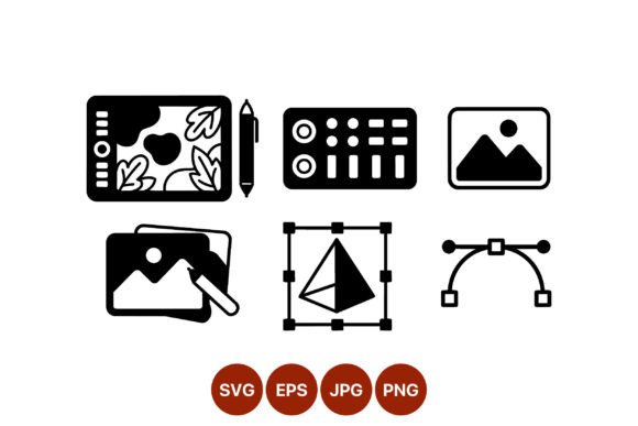 Graphic Design Vector Tool Icon Set Graphics and Illustrations