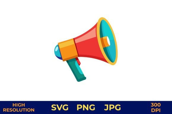 Megaphone Vector Design for Messaging Graphics and Illustrations