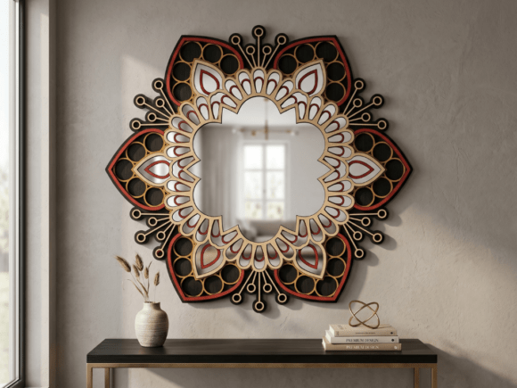 Multilayer Mandala Mirror Design 3 Laser Cutting Wall Decor Review