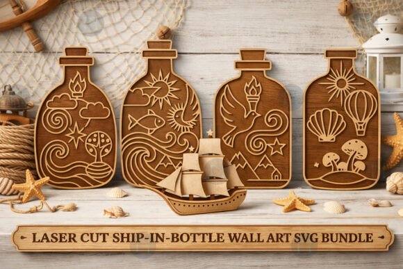 Ship-in-Bottle Wall Art SVG Bundle Review