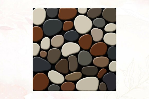 Smooth 3D Pebble Stone Pattern Graphics and Illustrations