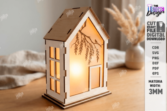 Wood and Acrylic Lantern House Laser Cut Review