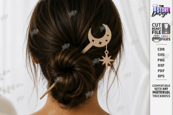 Wooden Hair Sticks and Pins Laser Cut